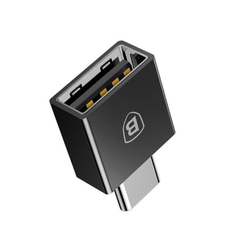 Baseus Converter Adapter Exquisite USB Male to Type C Female Black (CATJQ-A01)