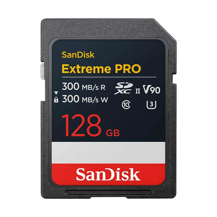 SanDisk Extreme Pro 128GB SDXC UHS-II U3 Class 10 V90 Memory Card