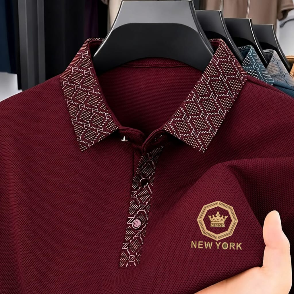 Men's PK Cotton Sticker Logo Polo Shirt, 6 Colour Choices