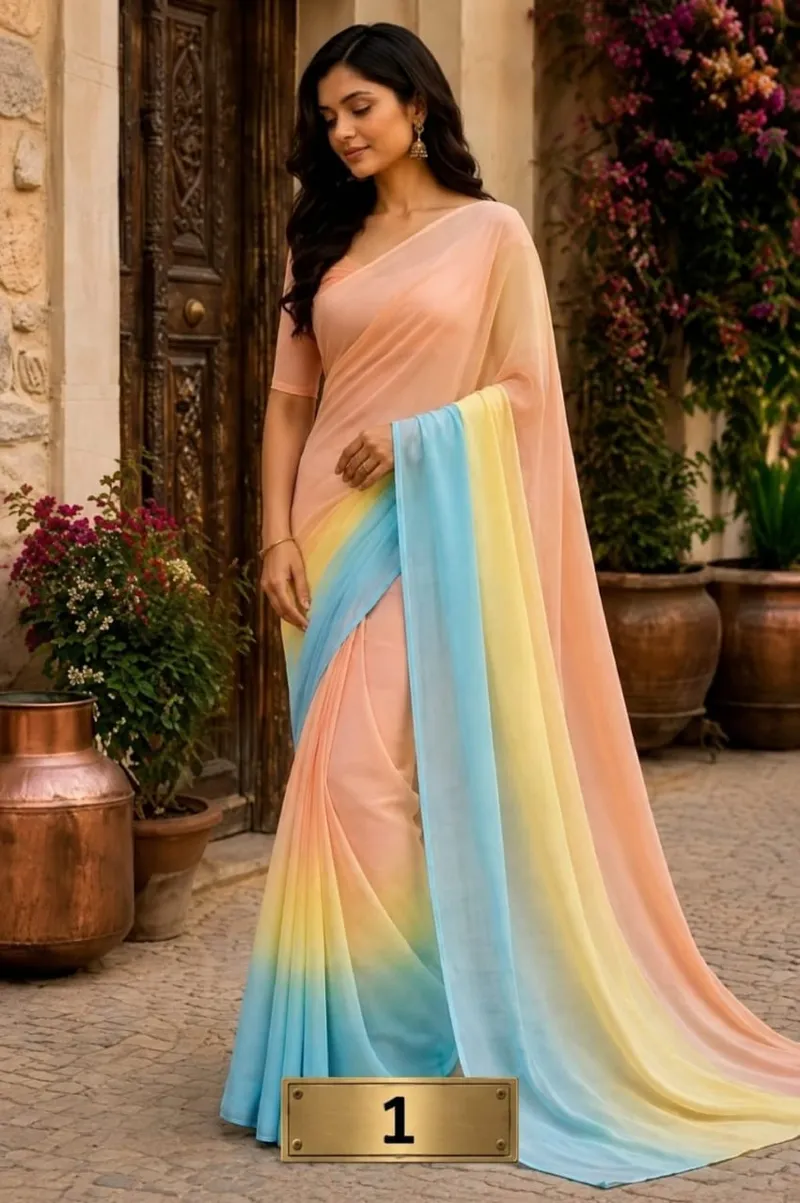 Rongdhonu Georgette Saree for Events and Special Moments