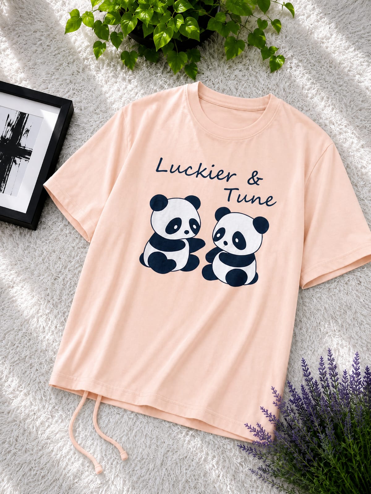 Women's 160 GSM Cotton Drop Shoulder Tee, DTF Print, 25 Inch Length