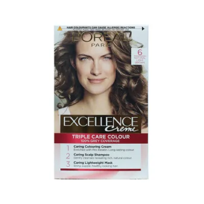 L'Oreal Excellence Creme Triple Care Colour - 6 Natural Light Brown (Belgium)