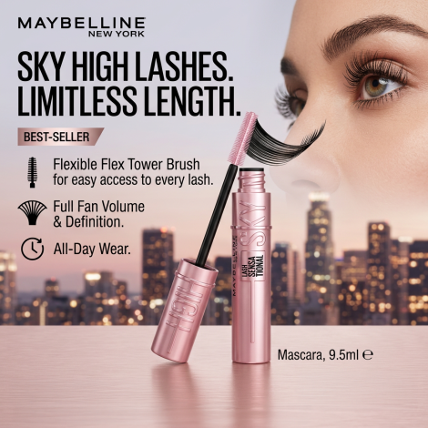 Maybelline Sky High Washable Mascara - 801 Very Black (Limited Edition) (USA)