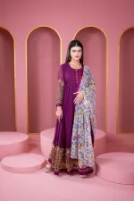 Georgette Embroidered Lehenga Party Dress, Free Size to 46, 6 Colours