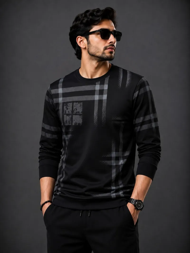 Men's Full Sleeve Polyester T-Shirt in Thin Jersey, 160 GSM