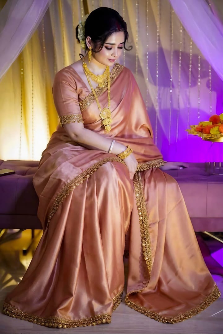 Lightweight Tuba Lama Silk Party Saree, 3 Colour Choices
