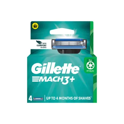 Gillete Mach3 + Skin Comfort Razor Blade - 4 Cartridges (Vietnam)