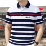 Men's Striped PK Cotton Polo Shirt, 210 GSM, 3 Colours