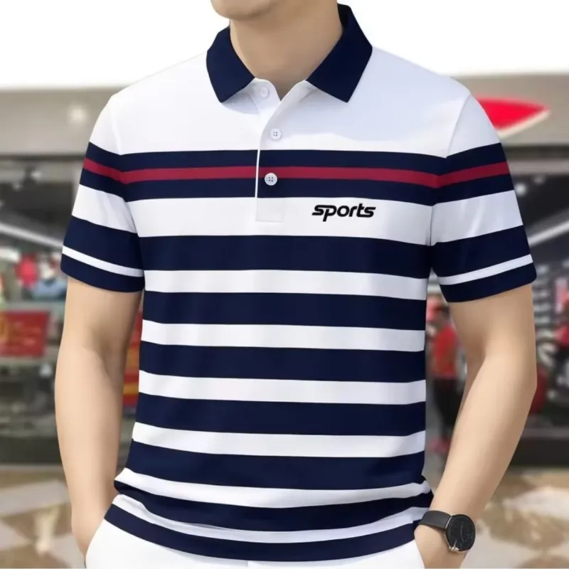Men's Striped PK Cotton Polo Shirt, 210 GSM, 3 Colours