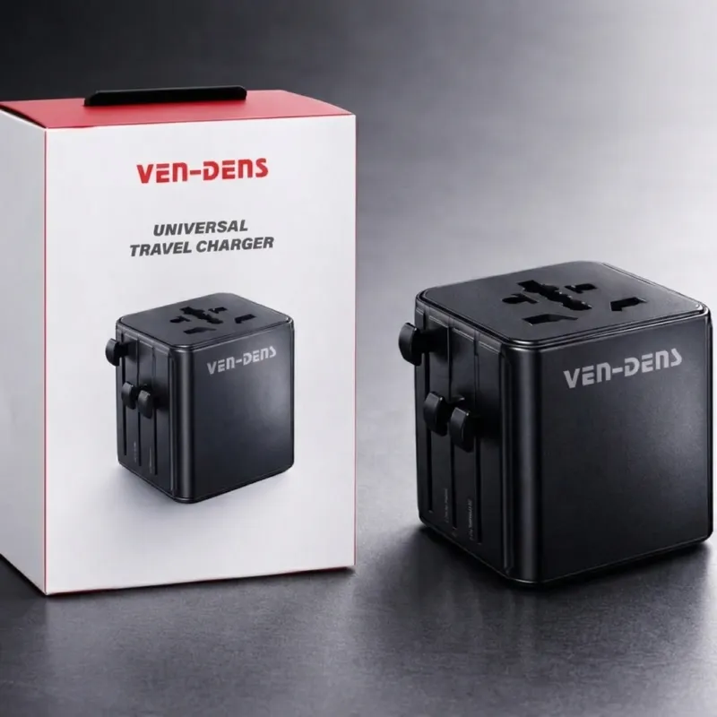 VEN-DENS High quality Travel Charger Fast charging Rated power 2500W EU/AU/UK/US 4 IN 1 Travel Adapter Fast Charger