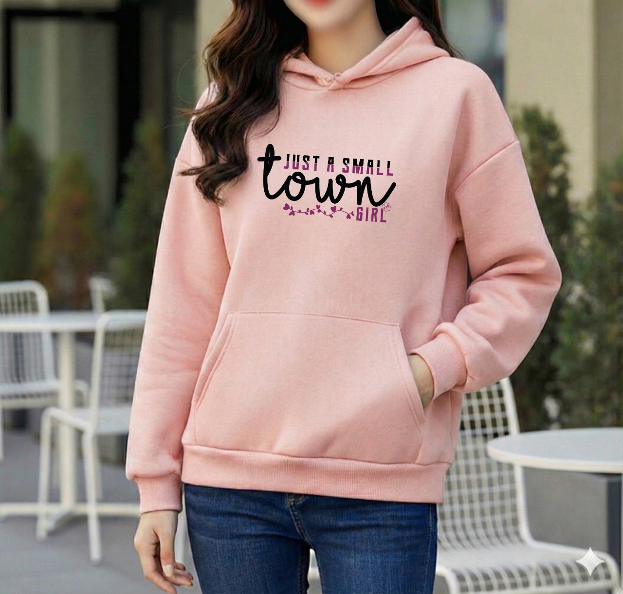 Premium Comfortable Printed Ladies Winter Hoodie