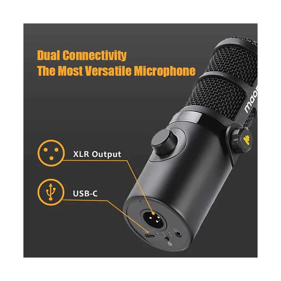 Maono PD400X Dynamic Black Wired Microphone