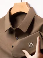 Men's Soft Sewing-Less Polo Shirt, Metal Buttons, 5 Colours