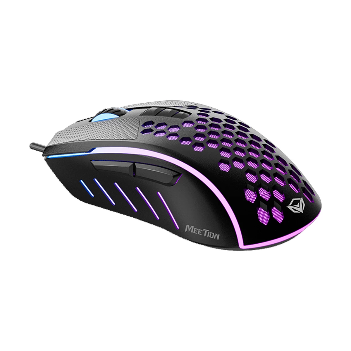 Meetion MT-GM015 Wired Black Lightweight Honeycomb Gaming Mouse