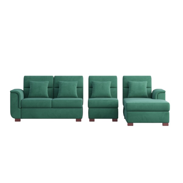 Regal L Shape Sofa- Paris SDC-365-3-1-20 (L SHAPE SOFA SET)-FABRIC-2156