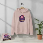 Premium Comfortable Printed Ladies Winter Hoodie (Salmon)
