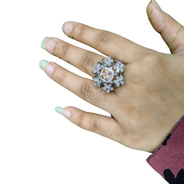 Imperial Violet Crystal Statement Ring
