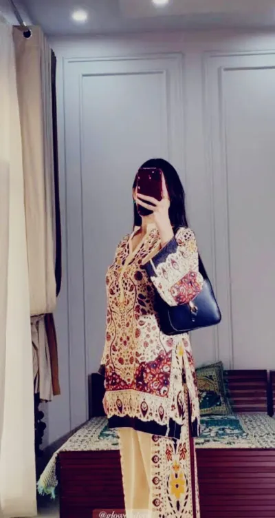 Cotton Silk Digital Print Two Piece for Women, 2 Colours