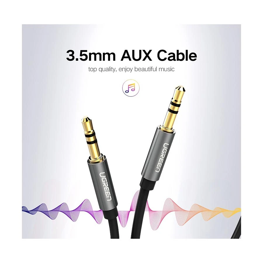 UGREEN AV119 (10737) 3.5mm Male to Male, 5 Meter, Black Audio Cable