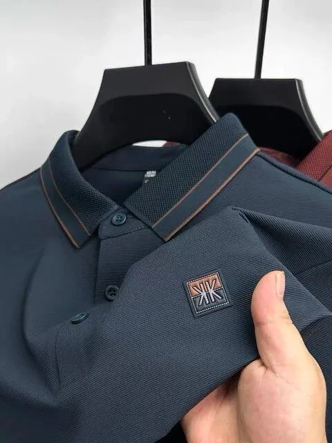 Men's Embroidered Logo Polo Shirt, Pique Cotton, 6 Colours