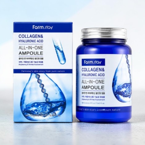Farm Stay Collagen & Hyaluronic Acid All In One Ampoule 250ml (Korea)
