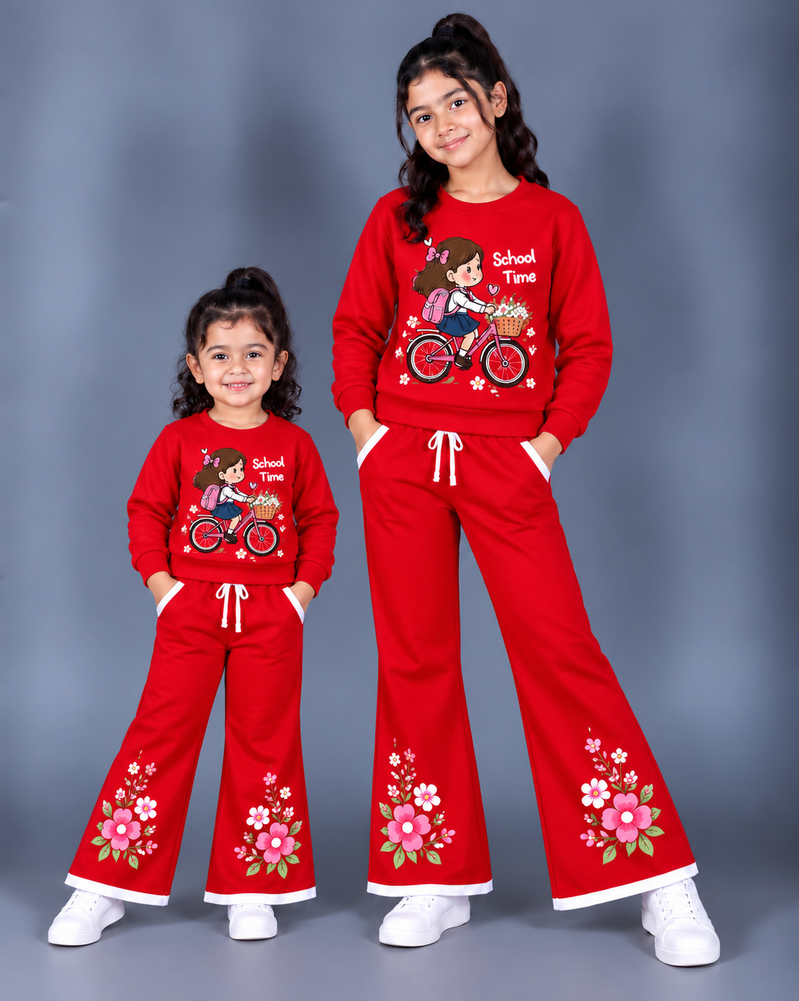 Kids' Terry Cotton Sweatshirt and Pant Set, 250 GSM, 2 to 12 Years