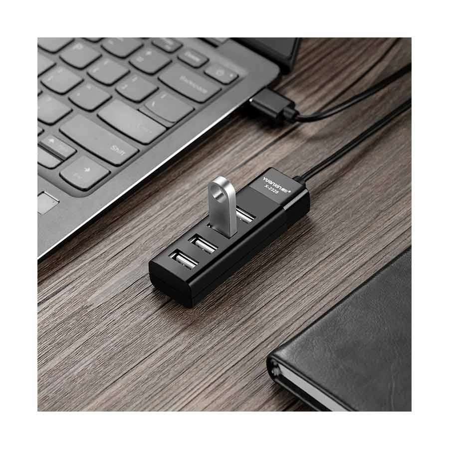 Yuanxin X-2328 USB 2.0 to Quad USB Hub Black 1.2 Meter