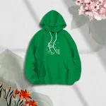 Premium Comfortable Stylish (butterflies glove-green) Ladies winter hoodie