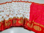 Full Body Zari Thread Saree in Silk Katan, 3 Colours