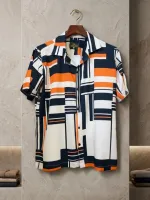 Men's Digital Print Half Sleeve Shirt, Sizes M, XL and XXL