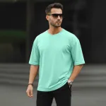 Men's Solid Drop Shoulder T-Shirt, Pure Cotton 160 GSM