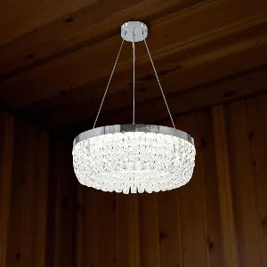 Qulik Modern Chandelier Decorative Hanging Octagonal Beads Shape LED Ceiling Light (QL-3509-600)