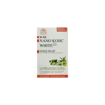 D-ne Nano Kojic White Cucumber, Aloe Vera, Carambola Double Whitening Gold Soap 160g (Thailand)