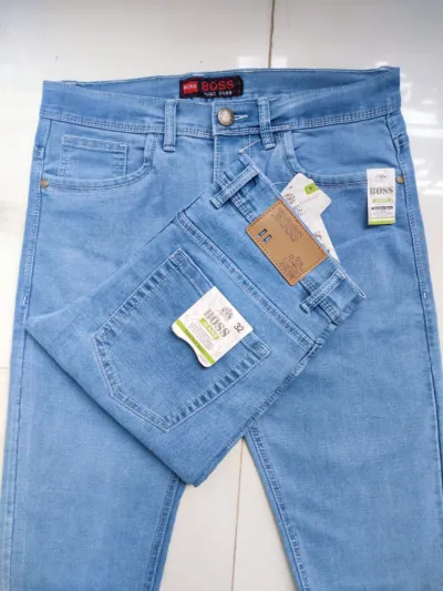 Men's Semi Narrow Slim Fit Denim Pant, 12 oz Stretch Cotton