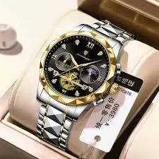 POEDAGAR 996 Men's Luminous Chronograph Watch - Stainless Steel
