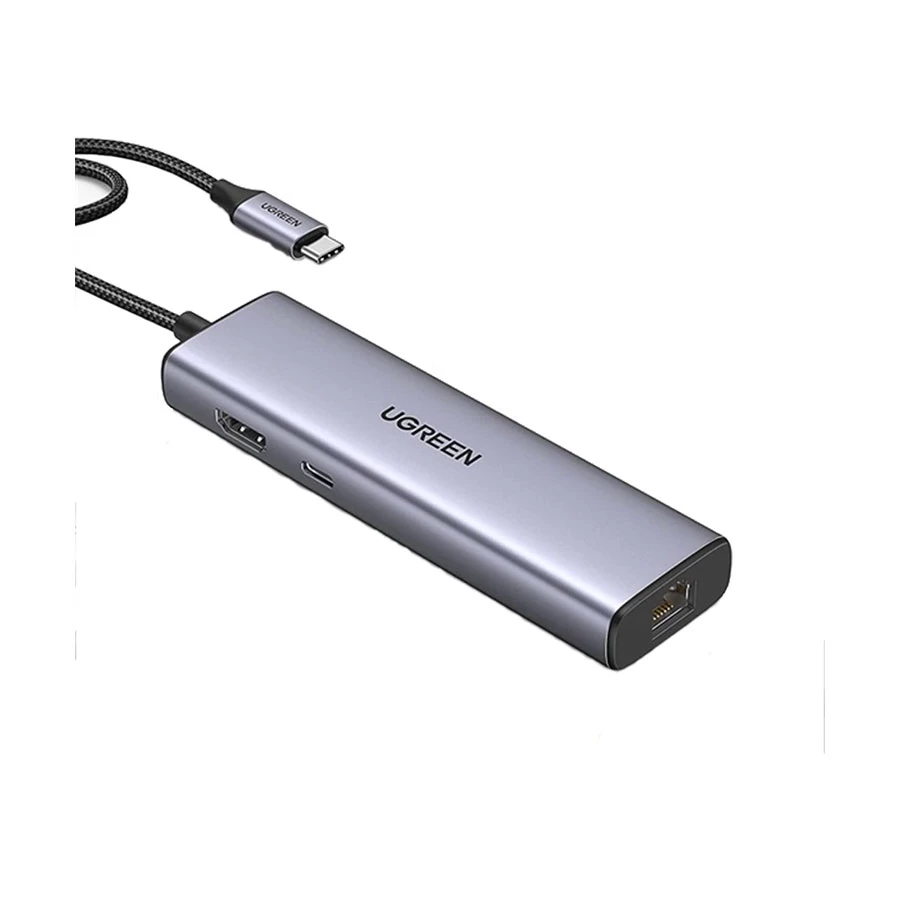 UGREEN 90568 USB-C to HDMI, Dual USB 3.0, USB-C, LAN, SD & TF Hub