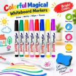 Colorful Magical Water Painting Whiteboard Markers – Floating Ink Pens for Kids