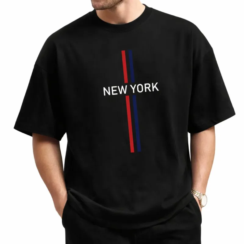 Men's and Women's Drop Shoulder Tee, 200-220 GSM Single Jersey Cotton