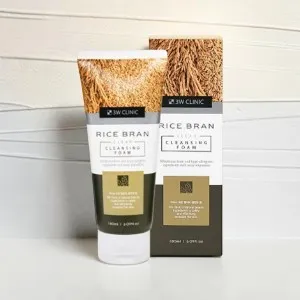 3W Clinic Rice Bran Clear Cleansing Foam 180ml (Korea)