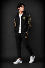 Brushed Pure Cotton Hoodie and Trouser Combo, 280-300 GSM