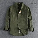 High Thickness Double Pocket Shirt  ( Green)