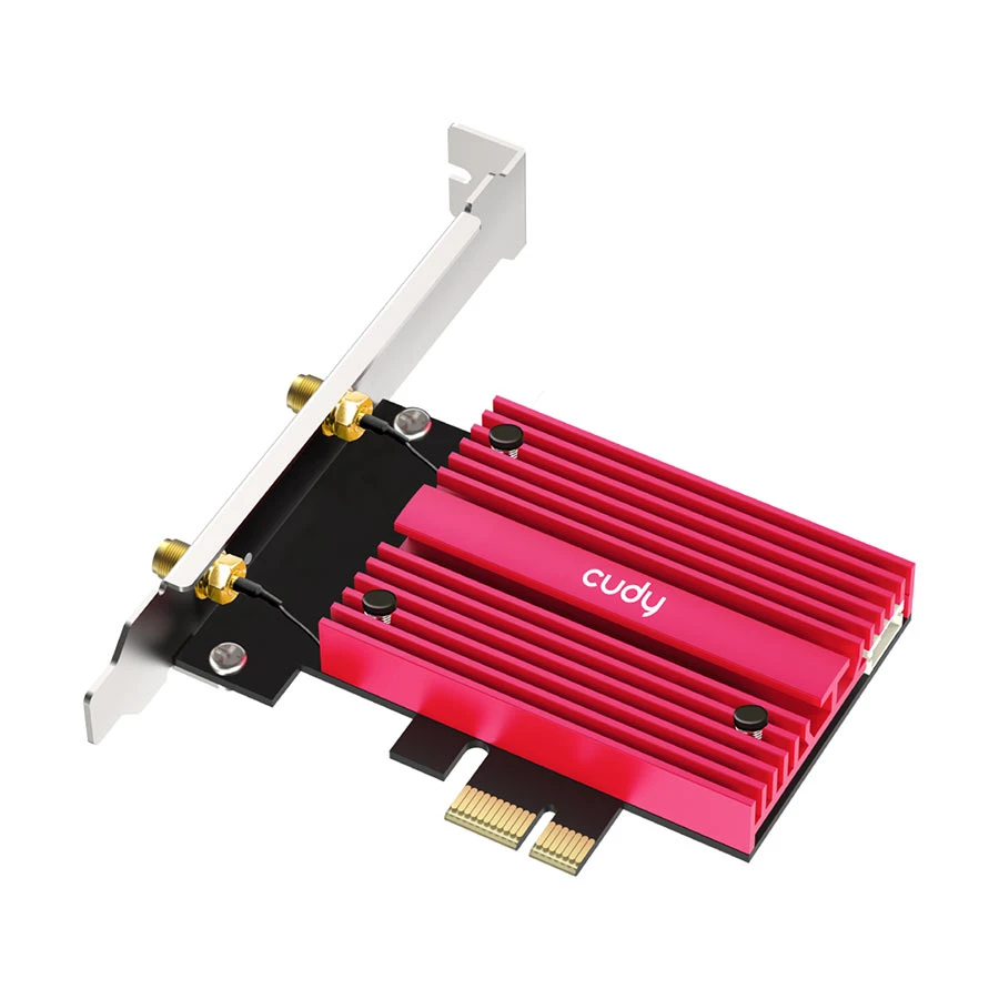 Cudy WE4000 AX5400 Tri-Band Wi-Fi 6E Bluetooth 5.2 PCIe Adapter