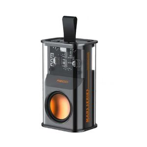 RECCI RSK-W30 Transparent Wireless Speaker with RGB Light- Black