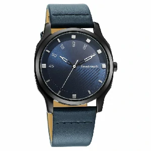 Fastrack NS3255NL03 Stunners Quartz Analog Blue Dial Leather Strap Watch