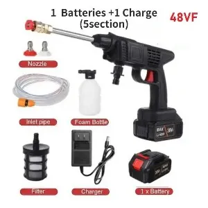 Rechargeable Cordless High Pressure Car Washer Gun