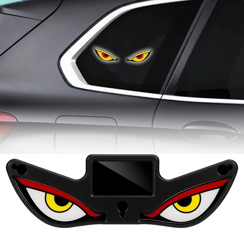 Solar Devil Eyes LED Car/Bike Window Light with Motion Sensor & USB-C Charging