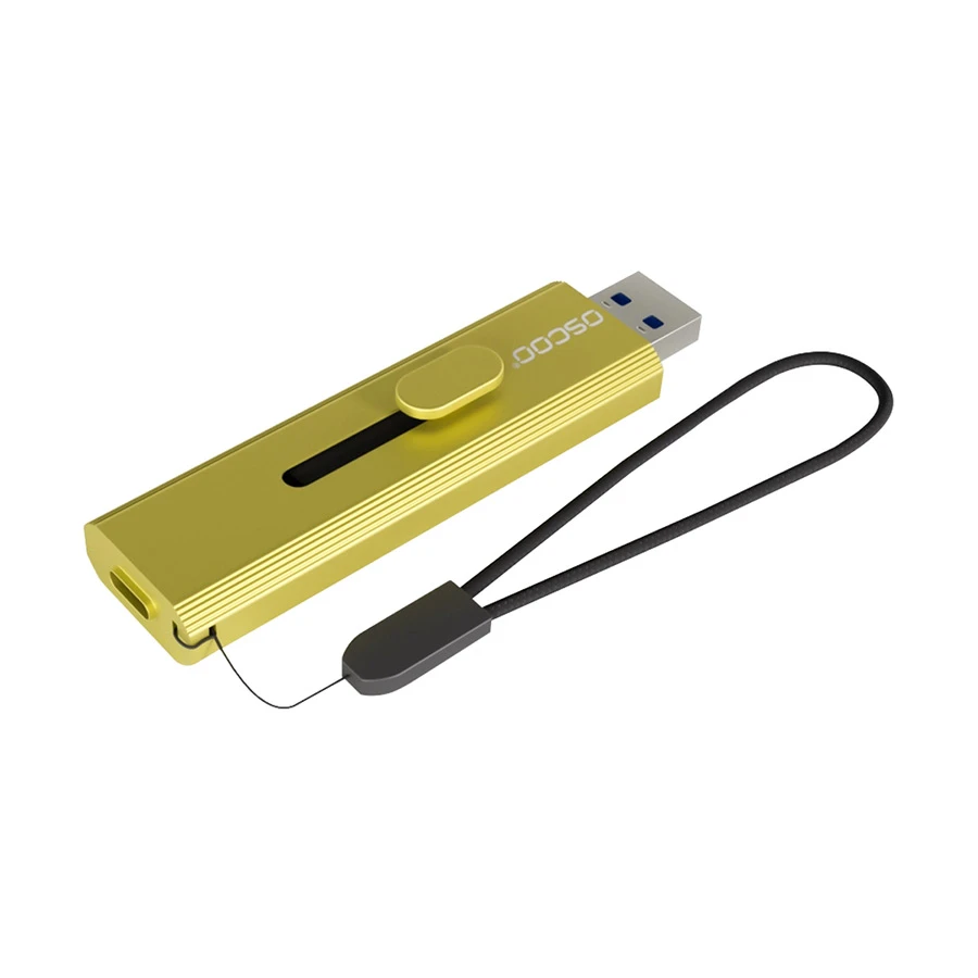 Oscoo T10 512GB USB Type-A & Type-C OTG Gold Portable External SSD