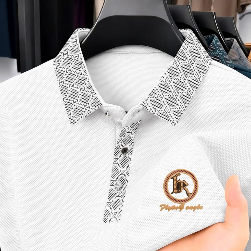 Men's Polo Shirt with Sticker Badge, PK Cotton, M to XXL