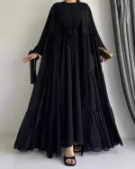 Pori Koti Borka with Separate Inner and Koti, Cherry Fabric