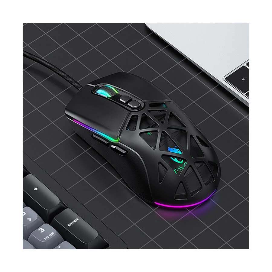 T-Wolf G520 RGB Wired Black Gaming Mouse